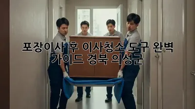 포장이사 후 이사청소 도구 완벽 가이드! (경북 의성군)