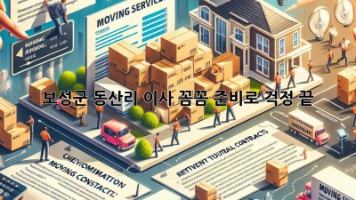 보성군 동산리 이사, 꼼꼼 준비로 걱정 끝! 🏡🚚